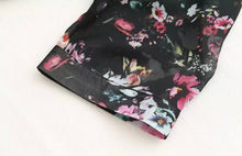 Floral Print Sheer Women Kimono Lady Summer Long Shirt Loose Blouse Top Elegant Chiffon Cardigan Casual Beach Cover Up Fashion
