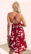 Floral Print V Neck Strappy Wrap Beach Casual Dress Girl Beach Sun Dress Sexy Fashion High Low Party High Waist 2016