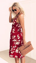 Floral Print V Neck Strappy Wrap Beach Casual Dress Girl Beach Sun Dress Sexy Fashion High Low Party High Waist 2016