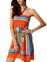 Flower Floral Print African Print Dresses Loose Dress Colorful Halter Off Shoulder Beach Summer New Arrival Sundresses 2016