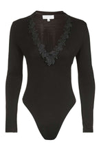 Flower Lace V Neck Bodysuit Black Long Sleeve Romper Stretch Bodycon Romper And Jumpsuits Black Bodysuit 2017 Fashion Leotards