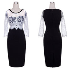 Formal Club Club Dress Women Elegant Flower Crochet Lace Dress Bodycon Pencil Black Dress Women Clothes Vestido