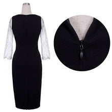 Formal Club Club Dress Women Elegant Flower Crochet Lace Dress Bodycon Pencil Black Dress Women Clothes Vestido