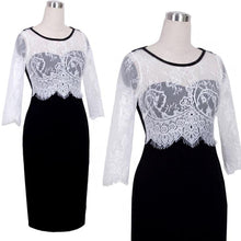 Formal Club Club Dress Women Elegant Flower Crochet Lace Dress Bodycon Pencil Black Dress Women Clothes Vestido