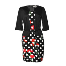 Formal Women Winter Dress With Belt Plus Size XXL Slim Dresses Pencil Dress Leopard Dot Floral Teacher Office Dress Autumn