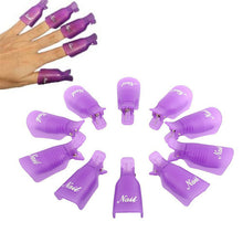 Forward 3 Colors 10pcs Plastic Nail Art Soak Off Cap Clip UV Gel Nail Polish Remover Freeshipping Hot