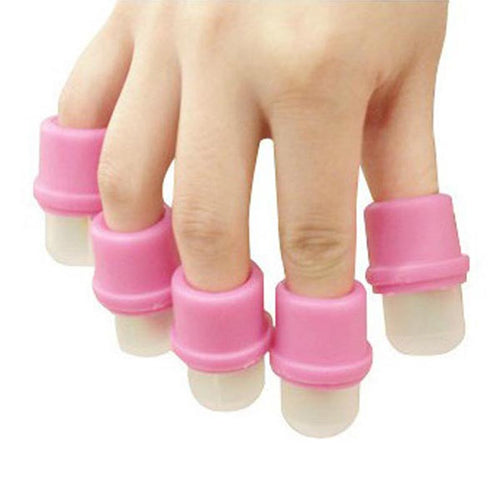 Forward New Arrival 10 pcs Wearable Nail Soak Soakers Polish Remover DIY Acrylic UV Gel Cap Tip Set Freeshipping
