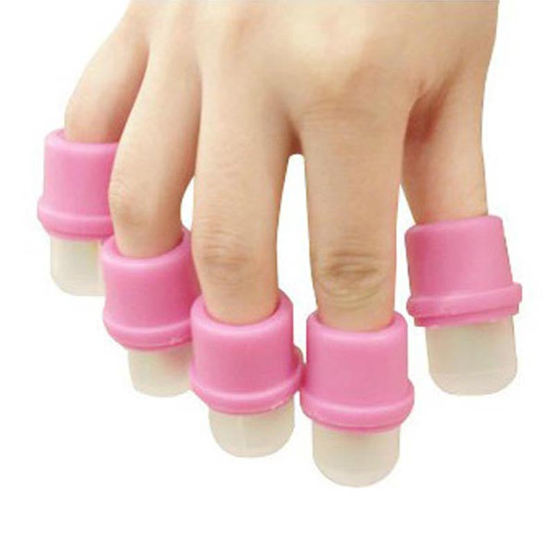 Forward New Arrival 10 pcs Wearable Nail Soak Soakers Polish Remover DIY Acrylic UV Gel Cap Tip Set Freeshipping
