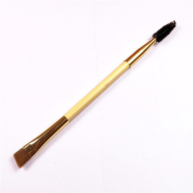 Forward New Arrival 1pcs Makeup Brushes Bamboo Handle Double Eyebrow Brush + Eyebrow Comb Freeshipping