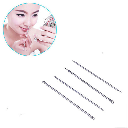 Forward New Arrival 4pcs Blackhead Comedone Acne Blemish Remover Stainless Needles Remove Tool Freeshipping