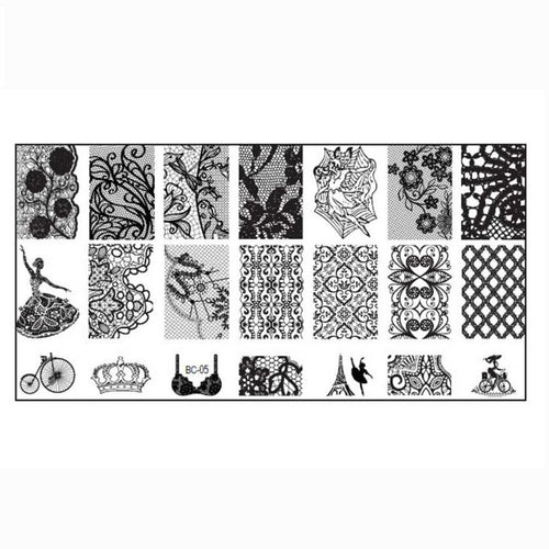 Free Shipping Yo Package include 1PCS Nail Stamp Stamping Image Plate Print Nail Art Template DIY Nail polish Anne