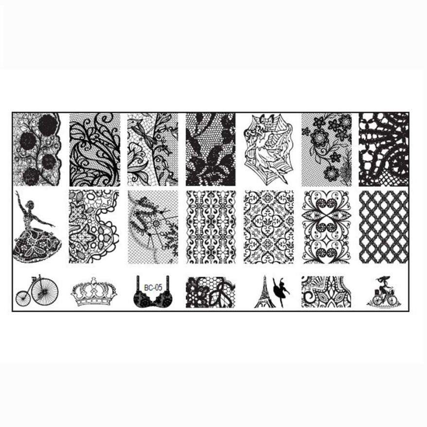 Free Shipping Yo Package include 1PCS Nail Stamp Stamping Image Plate Print Nail Art Template DIY Nail polish Anne