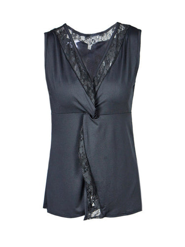 Front Ruched High Slit V Neck Sleeveless Mesh Casual Slim 2017 Tank Top Women Blouses Plus Size Blusas Femininas Women Clothes