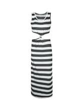 Front Tie Bowknot Side Cut Out Sexy Bodycon Long Maxi Striped Print Dress Zebra One Piece Summer High Quality Dress Clothing