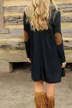 Front Tie Up Ankle Patch Shift Dress Loose Boho Women Black Dress Bohemian Style Girl Autumn Casual Dress 2016 High Quality