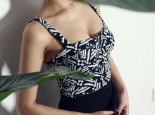 Front Zipper Geometric Printed Strappy Bra Sexy Bralet Bralette Crop Top Camis Sexy Casual Short Korean Fashion Clothing 2016