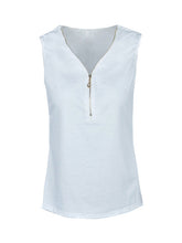 Front Zipper V Neck Sleeveless Women Tank Top Summer Bustier Fashion Vest Sleeveless Casual Tank Summer Womens Tank Tops 2016