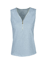 Front Zipper V Neck Sleeveless Women Tank Top Summer Bustier Fashion Vest Sleeveless Casual Tank Summer Womens Tank Tops 2016