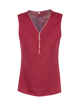 Front Zipper V Neck Sleeveless Women Tank Top Summer Bustier Fashion Vest Sleeveless Casual Tank Summer Womens Tank Tops 2016