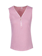 Front Zipper V Neck Sleeveless Women Tank Top Summer Bustier Fashion Vest Sleeveless Casual Tank Summer Womens Tank Tops 2016
