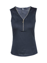 Front Zipper V Neck Sleeveless Women Tank Top Summer Bustier Fashion Vest Sleeveless Casual Tank Summer Womens Tank Tops 2016
