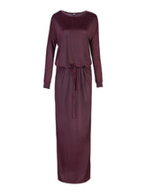 Full Sleeve O-Neck Loose Floor-Length Lace Dresses Solid Club 2016 Women Autumn New Fashion Dress Casual Long Women Dress