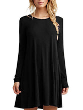 Full Sleeve Ruched Solid Red Dress Mini Loose O-Neck Cotton Women Casual Dress Loose 2016 Fashion Autumn New Dress