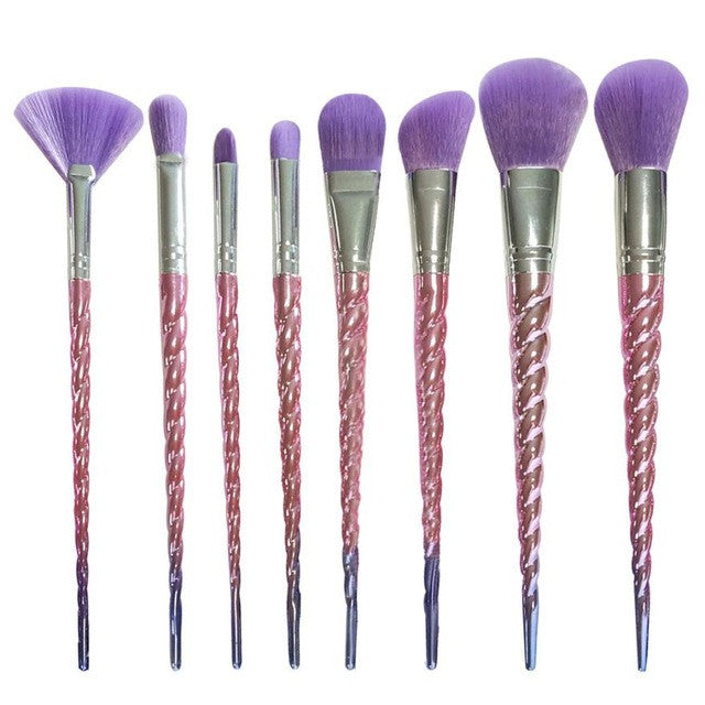 GUJHUI 2017 Hot Sale 8PCS Make Up Foundation Eyebrow Eyeliner Blush Cosmetic Concealer Brushes makeup free shipping Anne