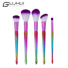 GUJHUI 5PCS Make Up Foundation Eyebrow Eyeliner Blush Cosmetic Concealer Brushes polvos para la cara Anne