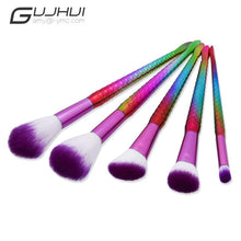 GUJHUI 5PCS Make Up Foundation Eyebrow Eyeliner Blush Cosmetic Concealer Brushes polvos para la cara Anne
