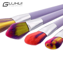 GUJHUI 7PCS Make Up Foundation Eyebrow Eyeliner Blush Cosmetic Concealer Brushes Used with Powder pincel de base Anne