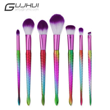 GUJHUI 7PCS Make Up Foundation Eyebrow Eyeliner Blush Cosmetic Concealer Brushes pincel maquiagem naked 2017 Anne