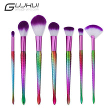 GUJHUI 7PCS Make Up Foundation Eyebrow Eyeliner Blush Cosmetic Concealer Brushes tool set 2017 Anne