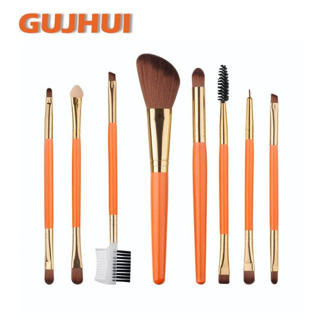 GUJHUI 8PCS Make Up Foundation Double Head Eyebrow Eyeliner Blush Cosmetic Concealer Brushes trucco Anne