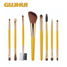 GUJHUI 8PCS Make Up Foundation Double Head Eyebrow Eyeliner Blush Cosmetic Concealer Brushes trucco Anne