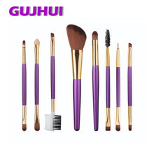 GUJHUI 8PCS Make Up Foundation Double Head Eyebrow Eyeliner Blush Cosmetic Concealer Brushes trucco Anne