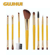 GUJHUI 8PCS Make Up Foundation Double Head Eyebrow Eyeliner Blush Cosmetic Concealer Brushes trucco Anne