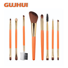 GUJHUI 8PCS Make Up Foundation Double Head Eyebrow Eyeliner Blush Cosmetic Concealer Brushes trucco Anne