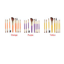 GUJHUI 8PCS Make Up Foundation Double Head Eyebrow Eyeliner Blush Cosmetic Concealer Brushes trucco Anne