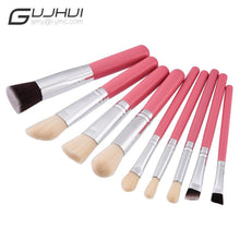 GUJHUI Excellent Quality 9 pcs Cosmetic Makeup Brush Blusher Eye Shadow Brushes Set Kit pinceis conjunto Anne