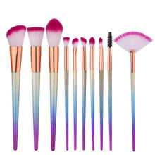 GUJHUI New 10PCS Cosmetic Makeup Brush Brushes Set Foundation Powder Eyeshadow pincei de maquiagem profissional Anne