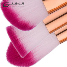 GUJHUI New 10PCS Cosmetic Makeup Brush Brushes Set Foundation Powder Eyeshadow pincei de maquiagem profissional Anne