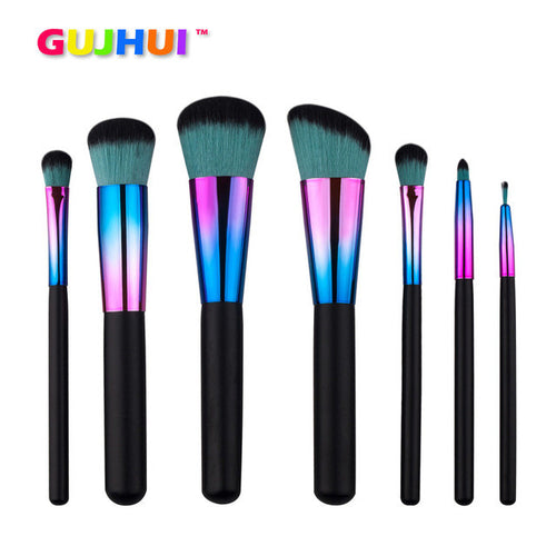 GUJHUI New 7PCS Cosmetic Makeup Brush Makeup Brush Eyeshadow Brush pinceaux maquillage 2017 Very popular Anne