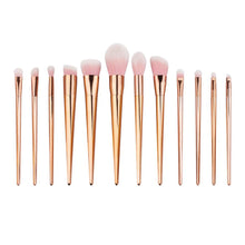GUJHUI RoseGold colour 12PCS Make Up Foundation Eyebrow Eyeliner Blush Cosmetic Concealer Brushes pinceles maquillaje Anne