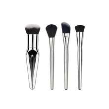 GUJHUI Silver Color 4PCS Make Up Foundation Eyebrow Eyeliner Blush Cosmetic Concealer Brushes Anne