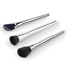 GUJHUI Silver Color 4PCS Make Up Foundation Eyebrow Eyeliner Blush Cosmetic Concealer Brushes Anne