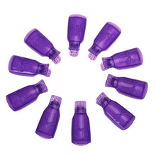 Goforward 10Pcs/Set Plastic Nail Art Soak Off Cap Clip UV Gel Polish Remover Wrap