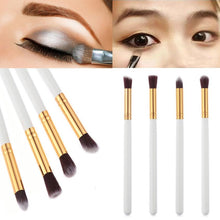 Gold Silver Color 4Pcs Makeup Cosmetic Tool Eyeshadow Eye Contour Powder Foundation Blending Brush Set pinceaux maquillage Anne