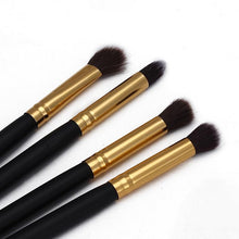 Golden+Black Color 4Pcs Makeup Cosmetic Tool Eyeshadow Powder Foundation Blending Brush Set Anne