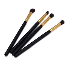 Golden+Black Color 4Pcs Makeup Cosmetic Tool Eyeshadow Powder Foundation Blending Brush Set Anne
